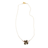 enamel flower chain | grey