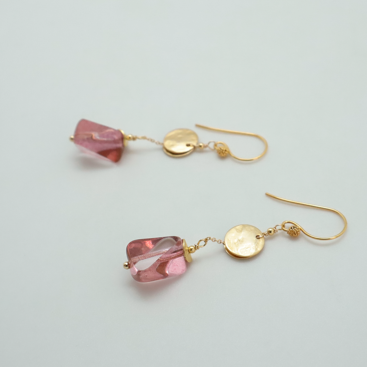 christa earrings rose
