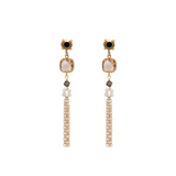 jean earrings peach