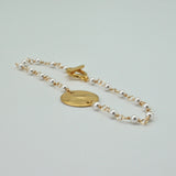pearl disc bracelet