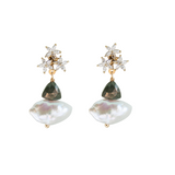 pearl rhinestone studs