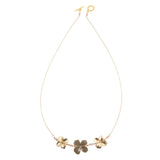 three flower necklace | grey