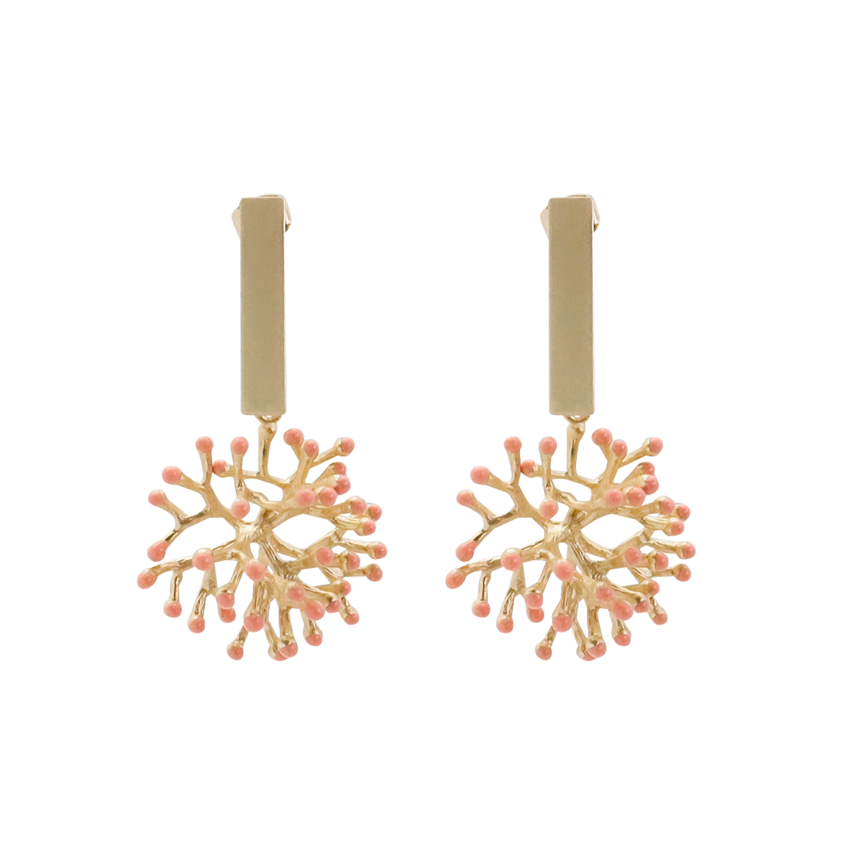 gaia earrings coral
