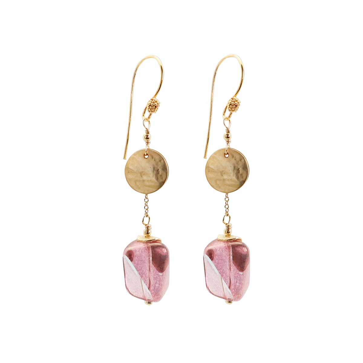 christa earrings rose