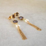 jean earrings tanzanite