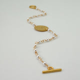 pearl disc bracelet