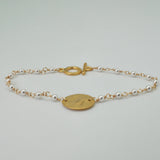 pearl disc bracelet