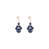 pearl drop stud earrings midnight
