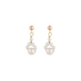 pearl drop stud earrings