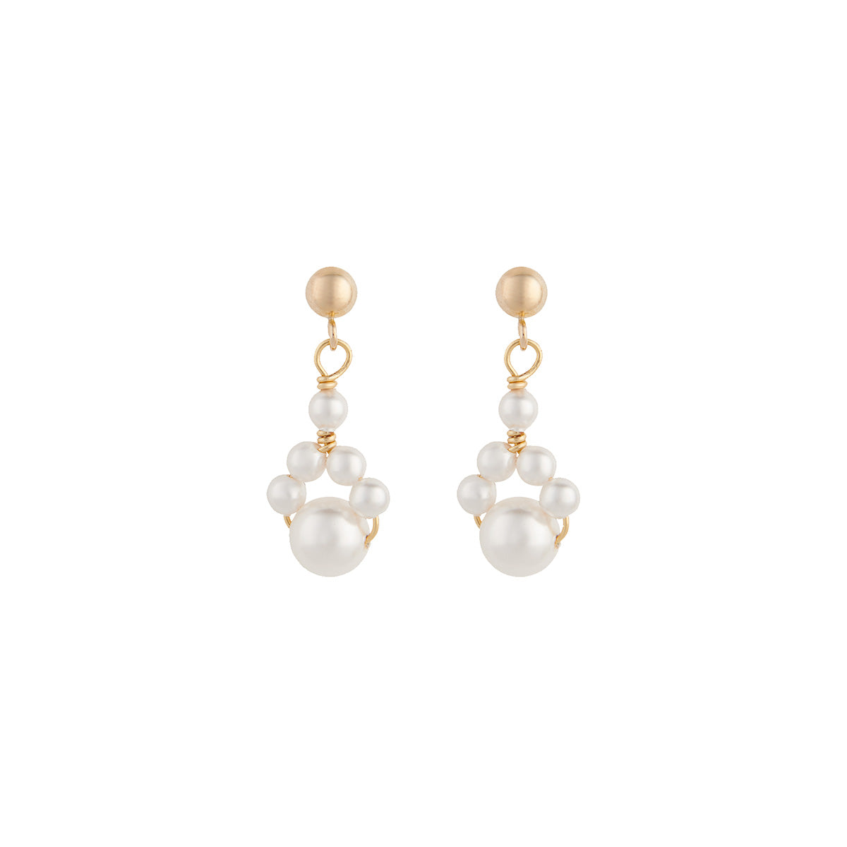 pearl drop stud earrings