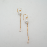 slinky pearl chain earrings